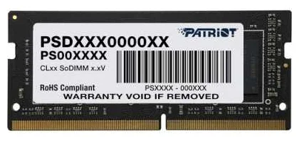 Оперативная память для Ноутбука Patriot Memory SL 8 ГБ DDR4 3200 МГц SODIMM